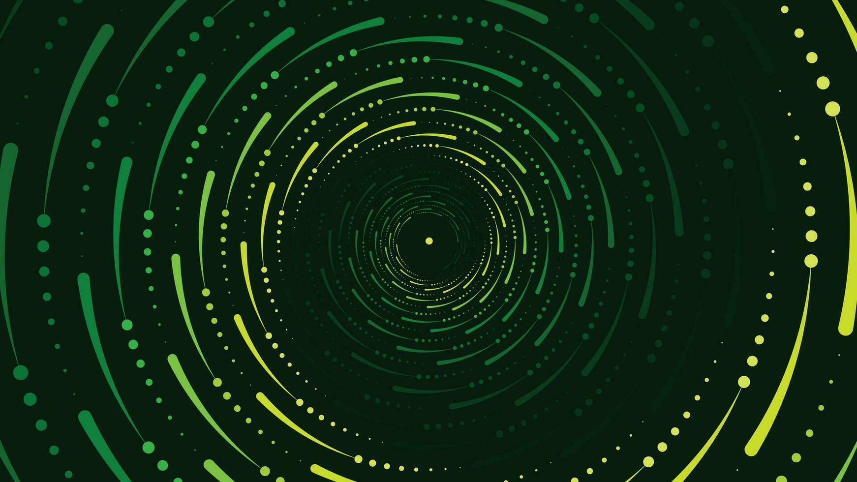 s'abstenir spirale vortex style filage Contexte dans foncé vert couleur. vecteur