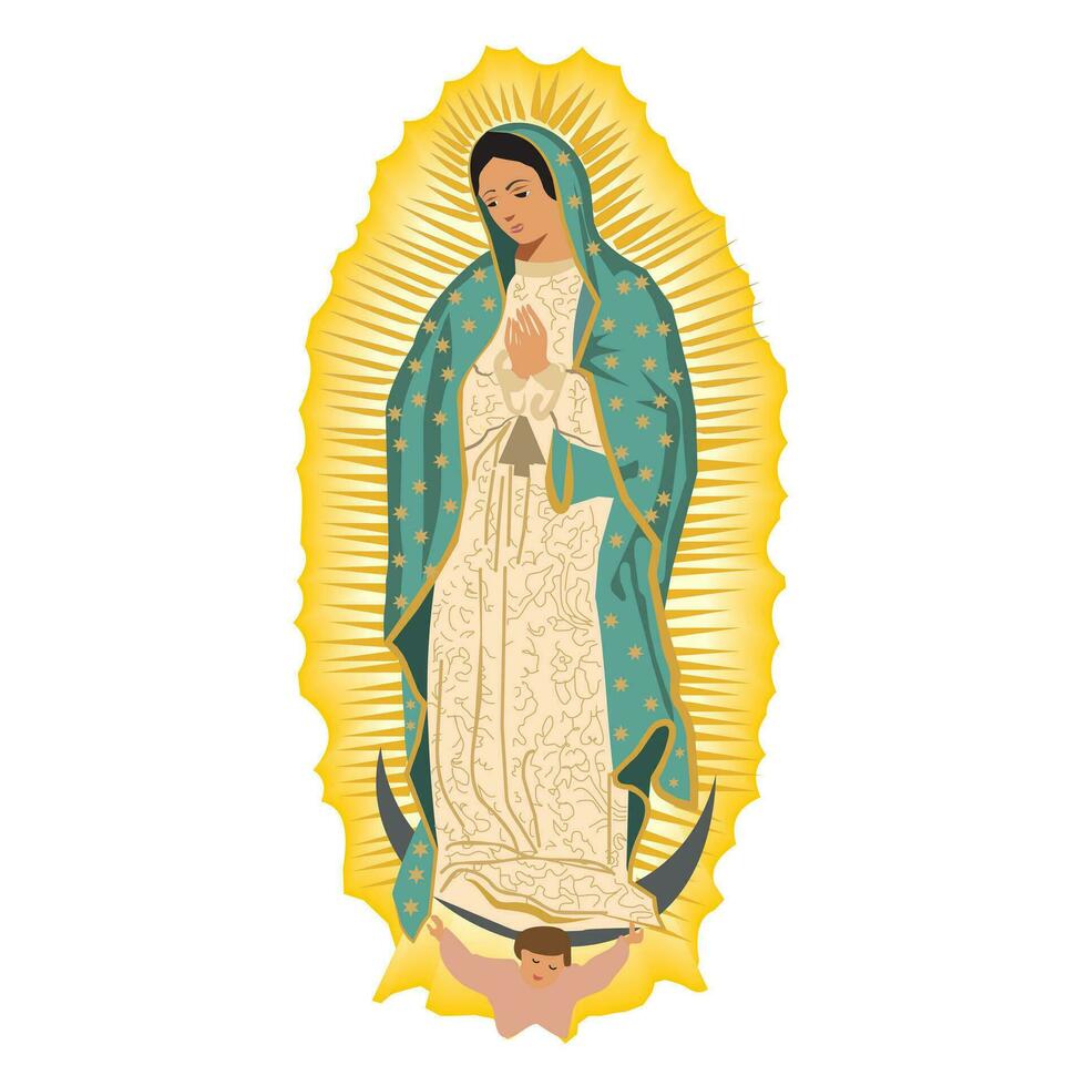 le saint vierge de guadalupe Mexique vierge de guadalupe vierge Marie vecteur