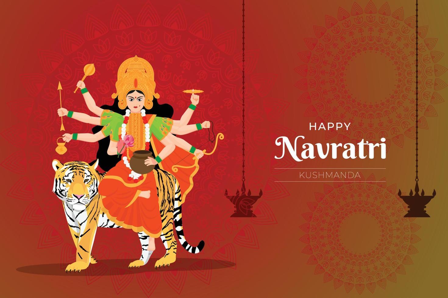 illustration vectorielle gratuite de navratri de kushmanda vecteur