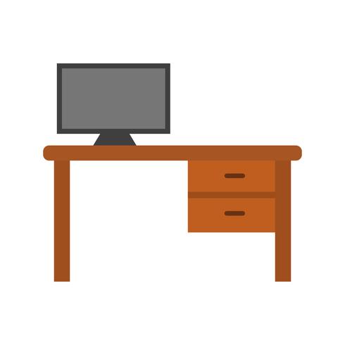 Bureau Table Vector Icon