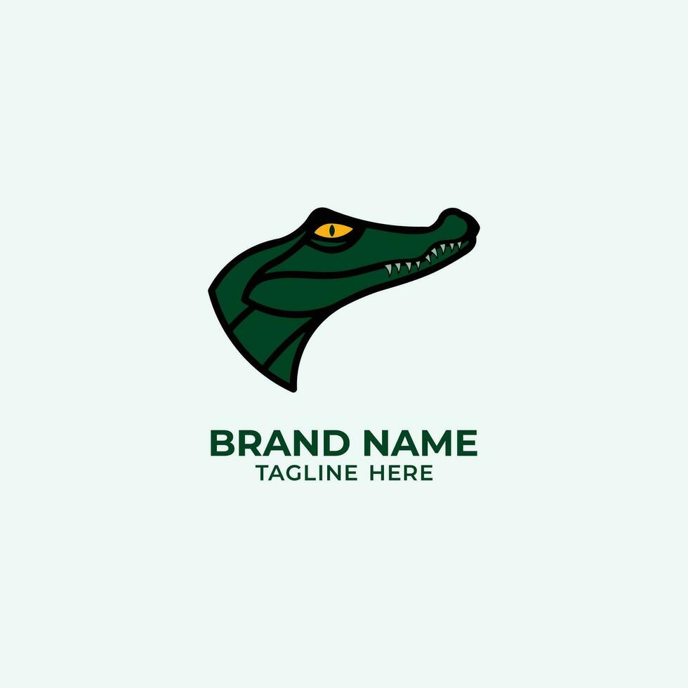 crocodile tête mascotte logo vecteur