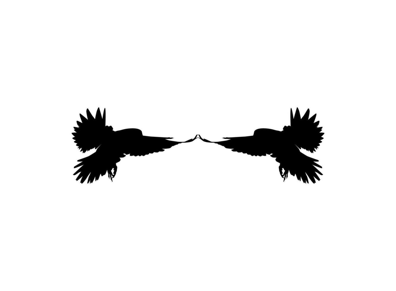 silhouette de le en volant paire oiseau de proie, faucon ou faucon, pour logo, pictogramme, site Internet, art illustration, ou graphique conception élément. vecteur illustration