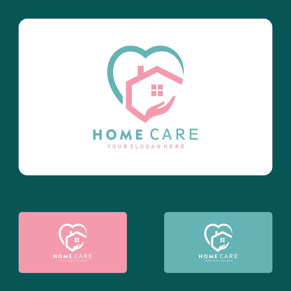 L'amour médical house care logo set icône vecteur illustration design