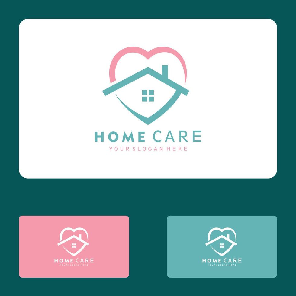 L'amour médical house care logo set icône vecteur illustration design