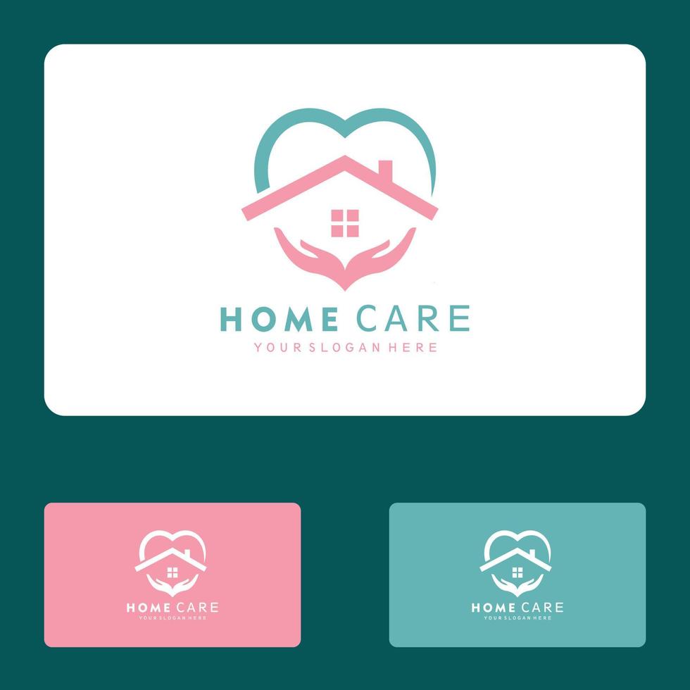 L'amour médical house care logo set icône vecteur illustration design