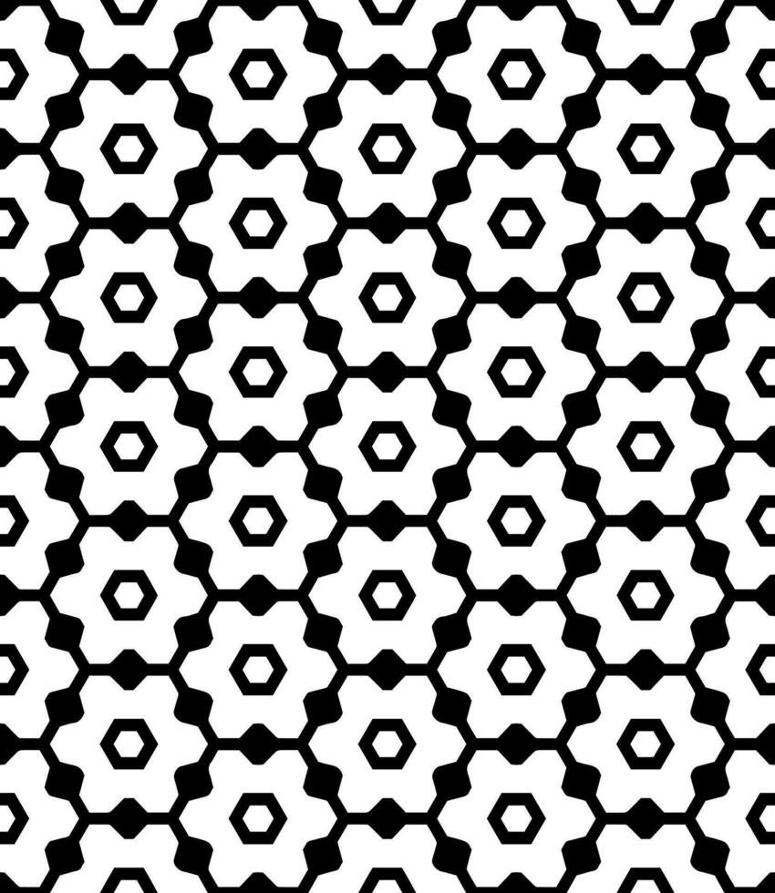 motif abstrait sans couture noir et blanc. arrière-plan et toile de fond. conception ornementale en niveaux de gris. vecteur