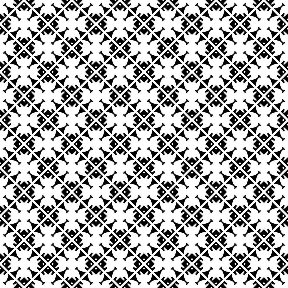 motif abstrait sans couture noir et blanc. arrière-plan et toile de fond. conception ornementale en niveaux de gris. vecteur