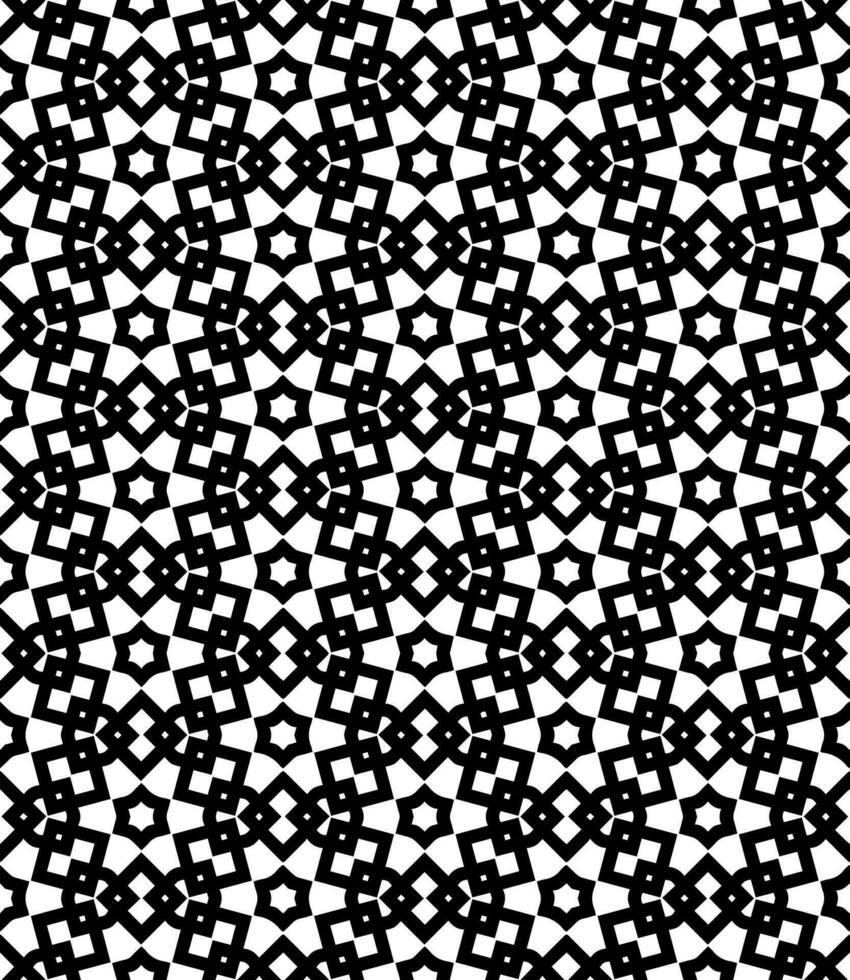 motif abstrait sans couture noir et blanc. arrière-plan et toile de fond. conception ornementale en niveaux de gris. vecteur