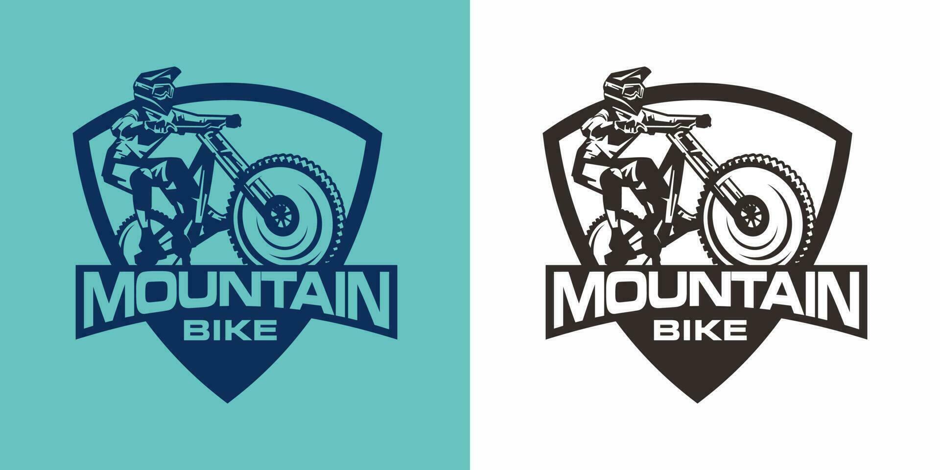 logo de vélo de montagne vecteur