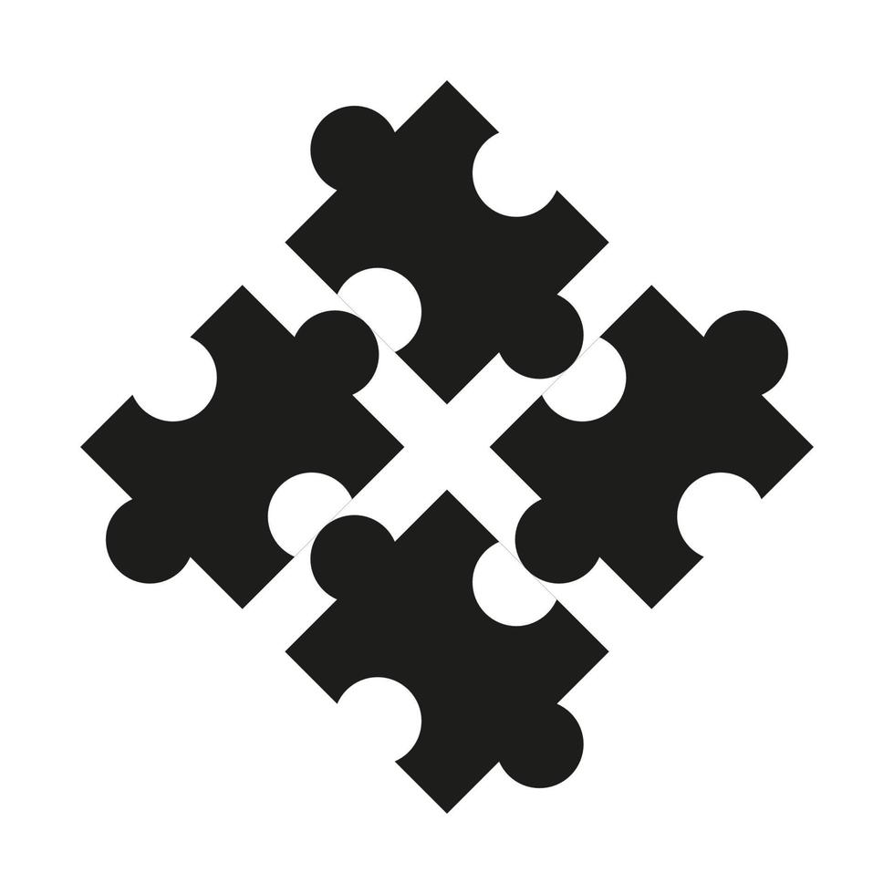 icône de couleur noire de puzzle. illustration vectorielle vecteur