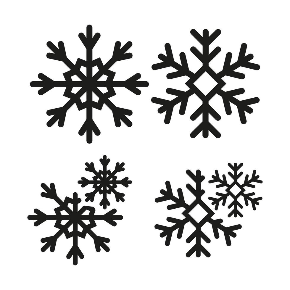 ensemble d'icônes de neige. illustration vectorielle vecteur