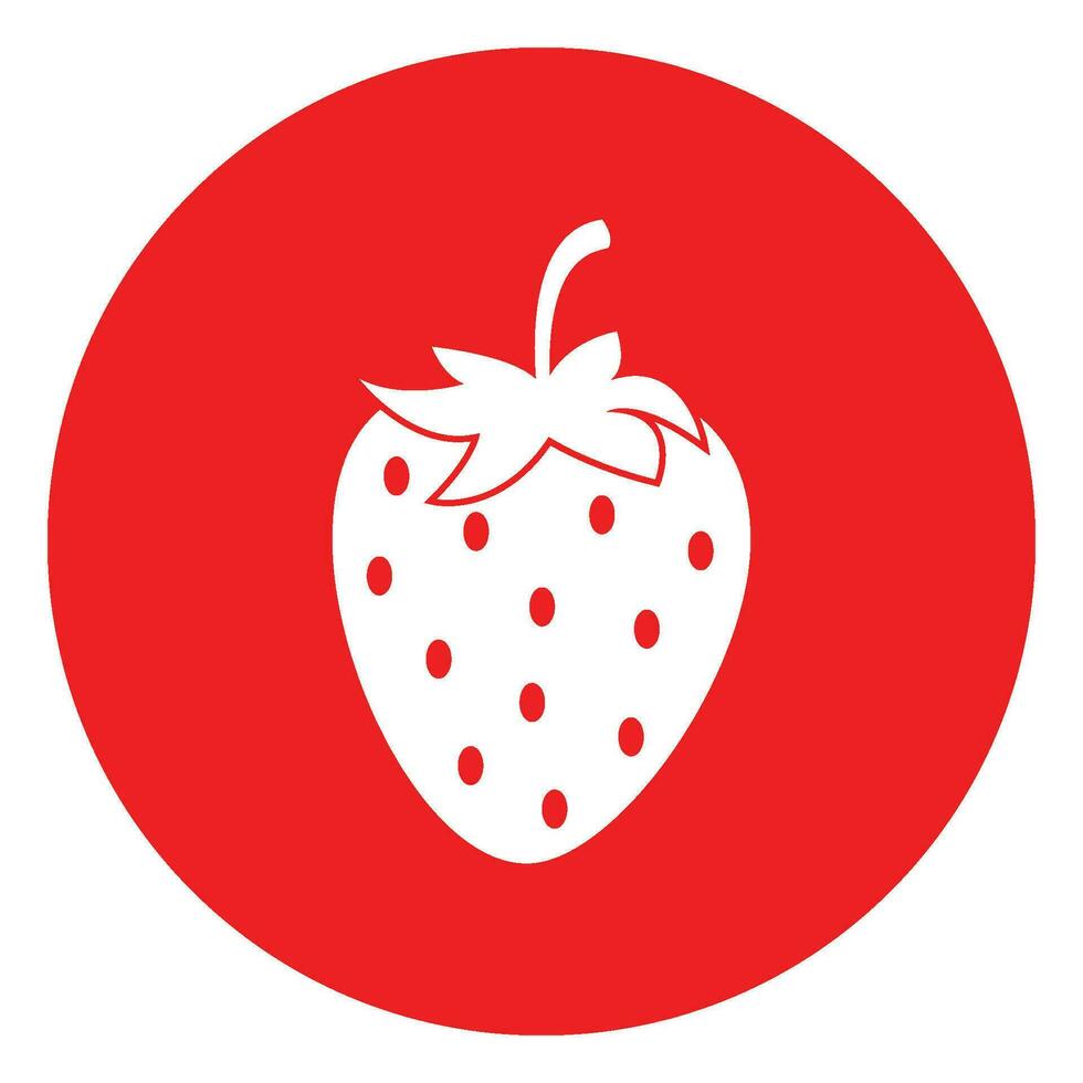vecteur d'icône de fraise
