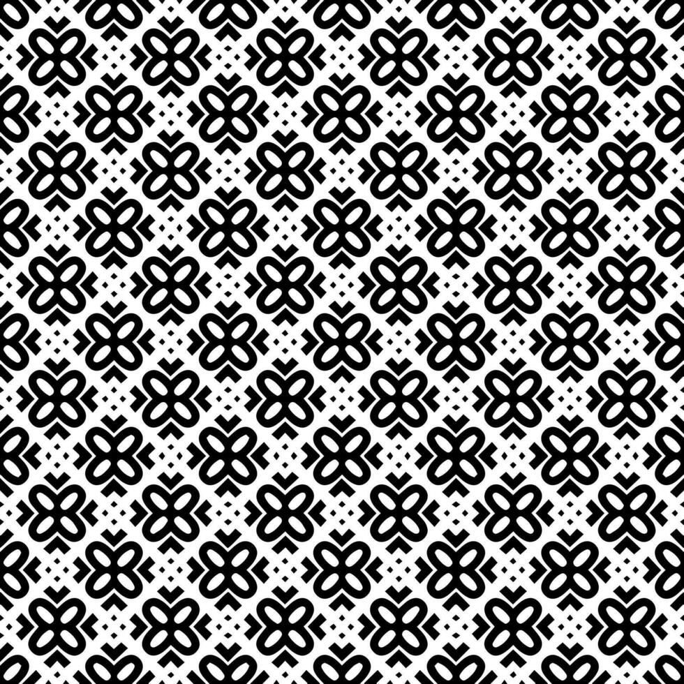 motif abstrait sans couture noir et blanc. arrière-plan et toile de fond. conception ornementale en niveaux de gris. vecteur