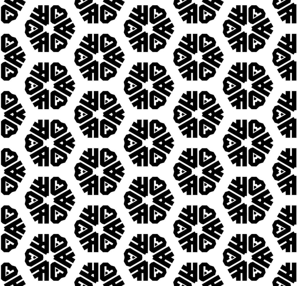 motif abstrait sans couture noir et blanc. arrière-plan et toile de fond. conception ornementale en niveaux de gris. vecteur