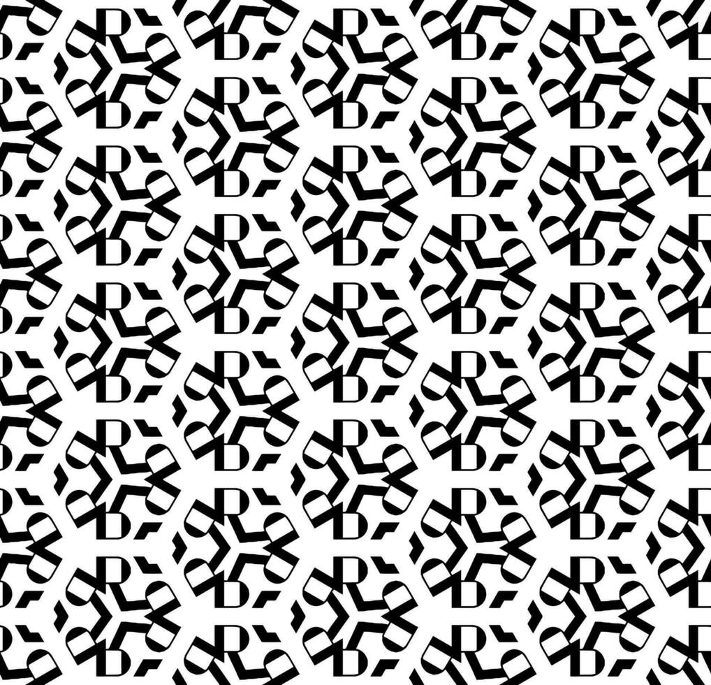 motif abstrait sans couture noir et blanc. arrière-plan et toile de fond. conception ornementale en niveaux de gris. vecteur