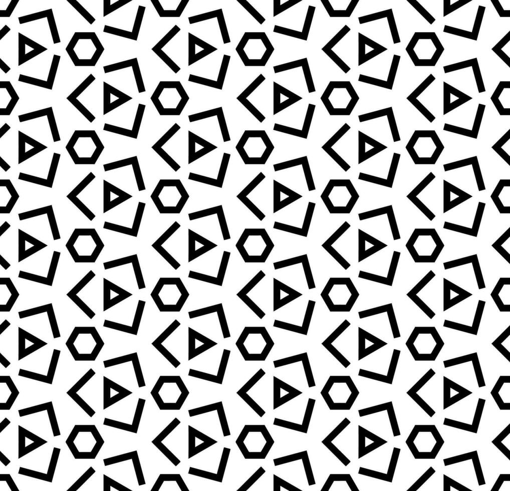 motif abstrait sans couture noir et blanc. arrière-plan et toile de fond. conception ornementale en niveaux de gris. vecteur