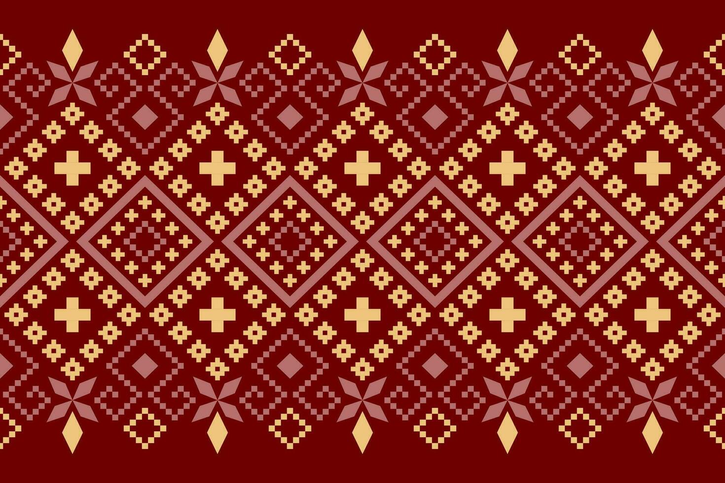 rouge traverser point coloré géométrique traditionnel ethnique modèle ikat sans couture modèle abstrait conception pour en tissu impression tissu robe tapis rideaux et sarong aztèque africain Indien indonésien vecteur