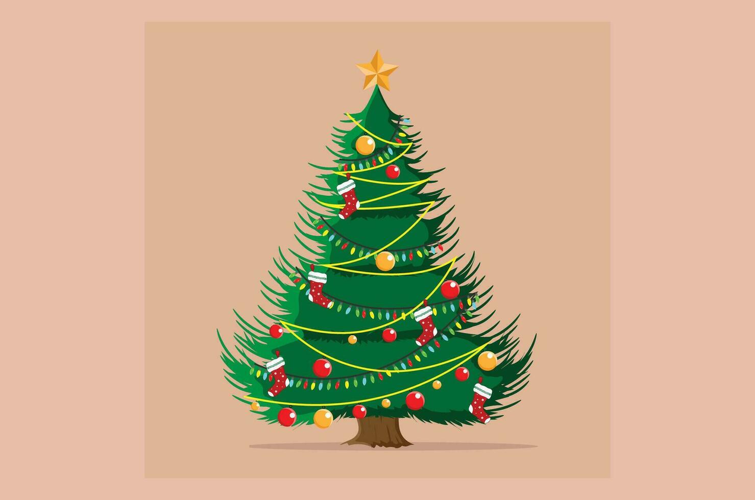 illustration d'arbre de noël vecteur