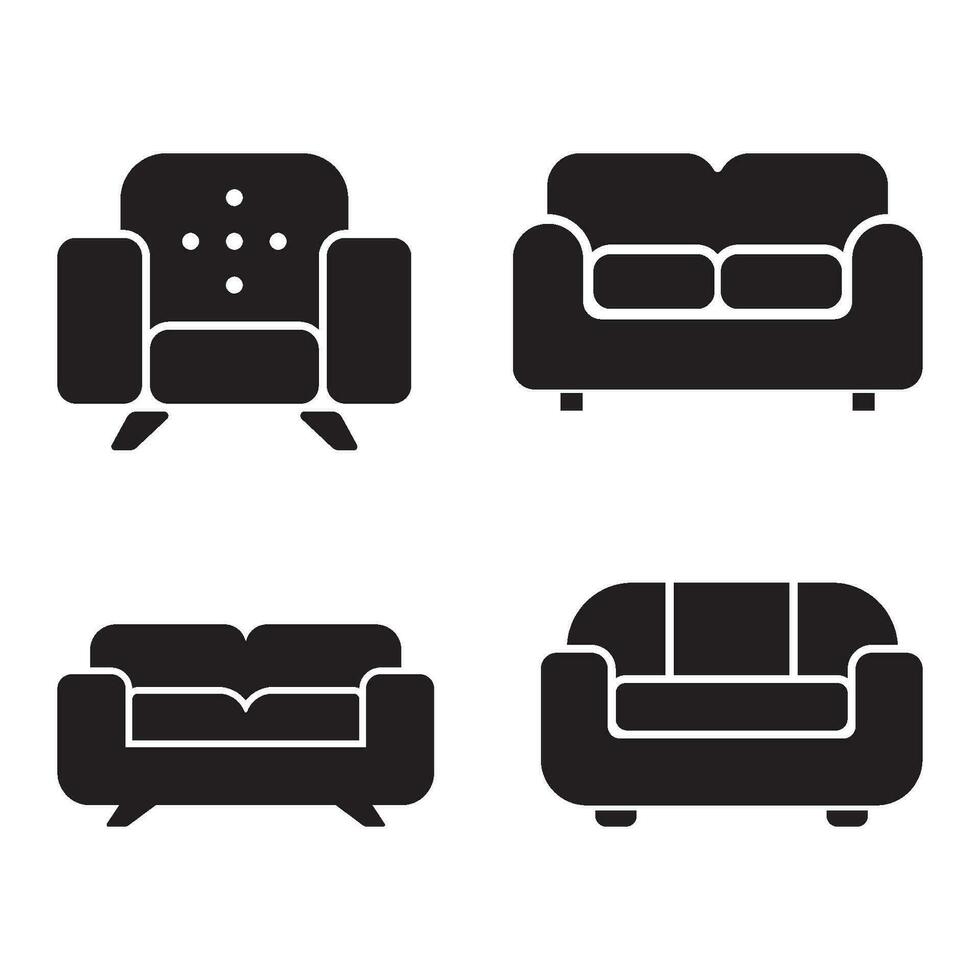 conception d'icône de canapé vecteur