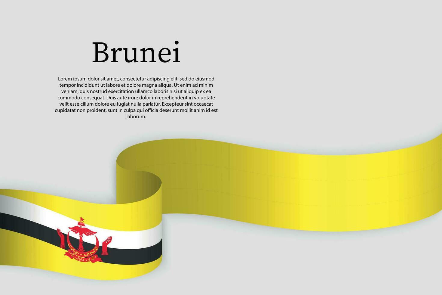 ruban drapeau de brunei. fête Contexte vecteur