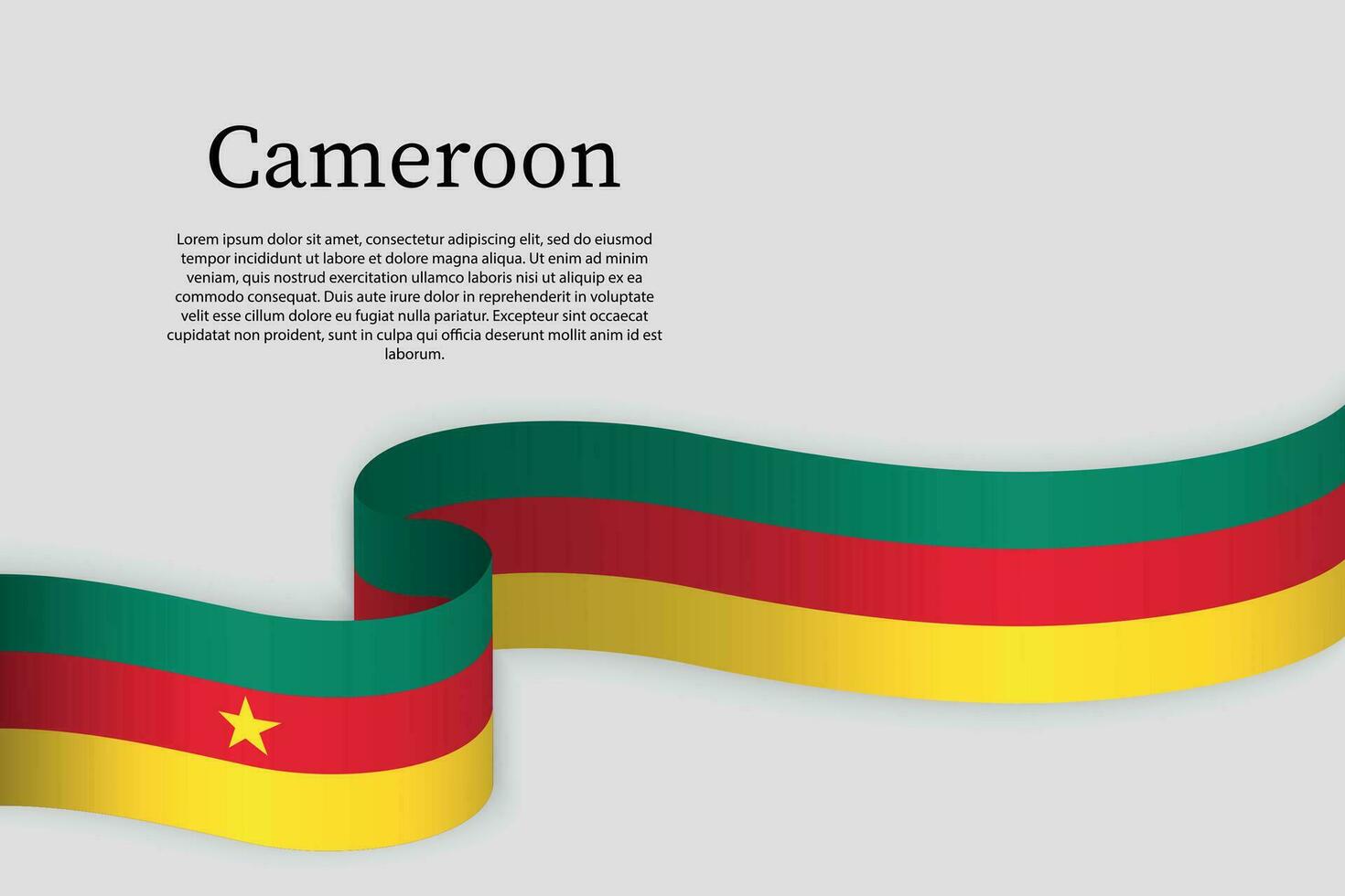ruban drapeau de Cameroun. fête Contexte vecteur