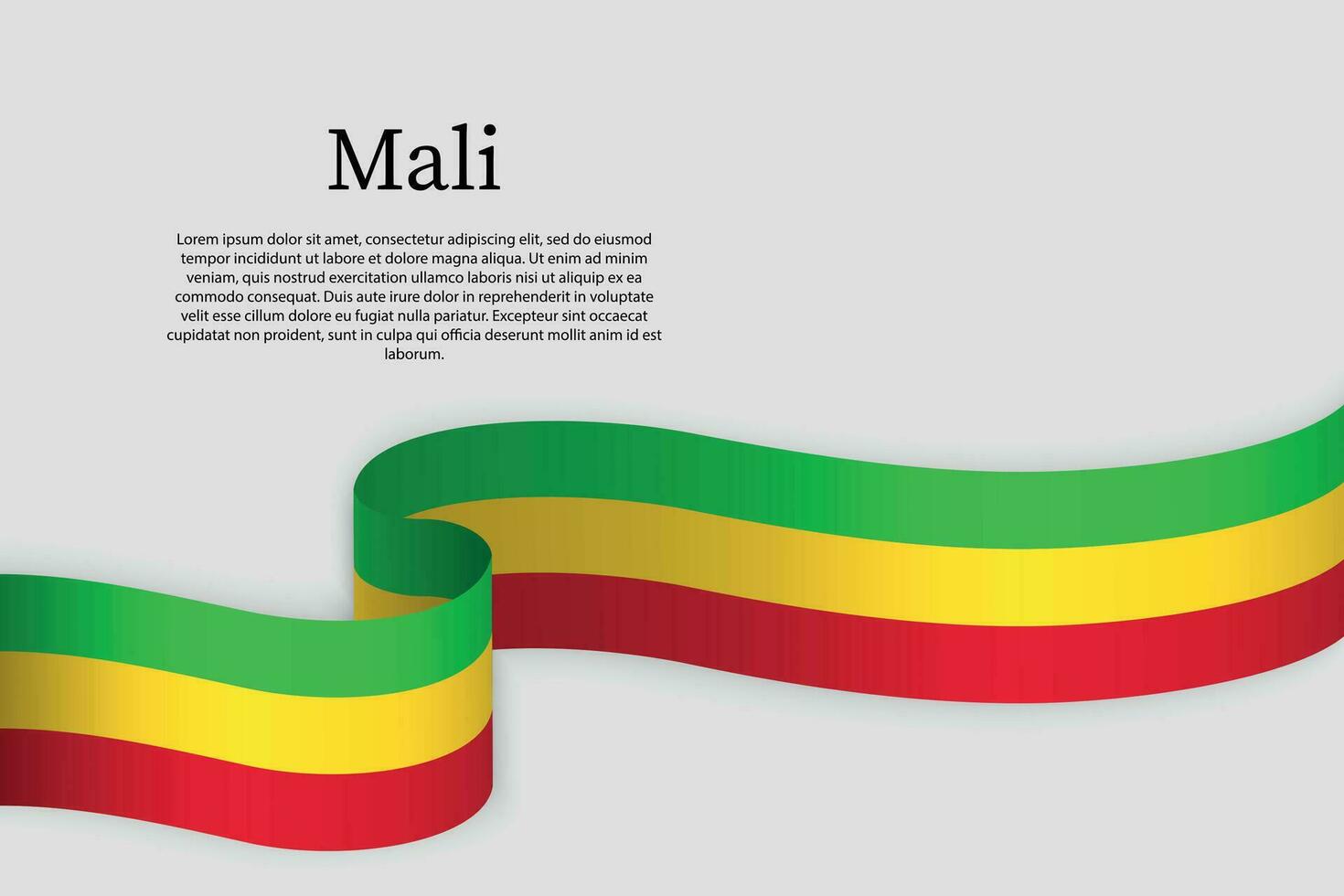 ruban drapeau de Mali. fête Contexte vecteur