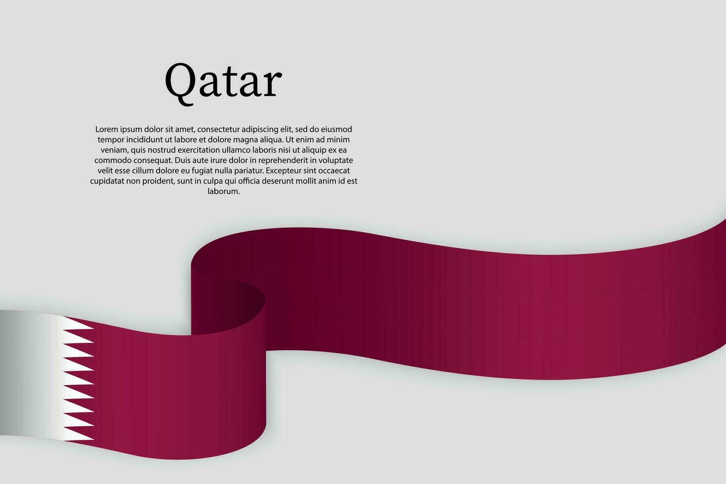 ruban drapeau de Qatar. fête Contexte vecteur