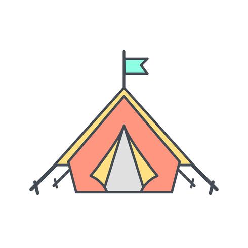 Icône de vecteur de tente