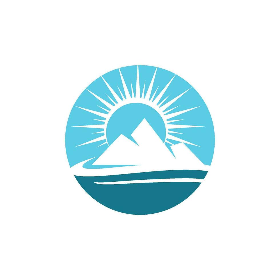 logo d & # 39; icône de montagne vecteur