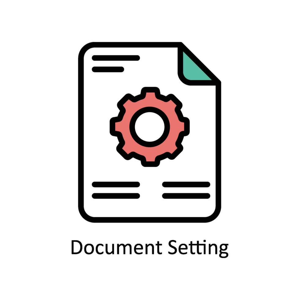 document réglage vecteur rempli contour icône conception illustration. affaires et la gestion symbole sur blanc Contexte eps dix fichier