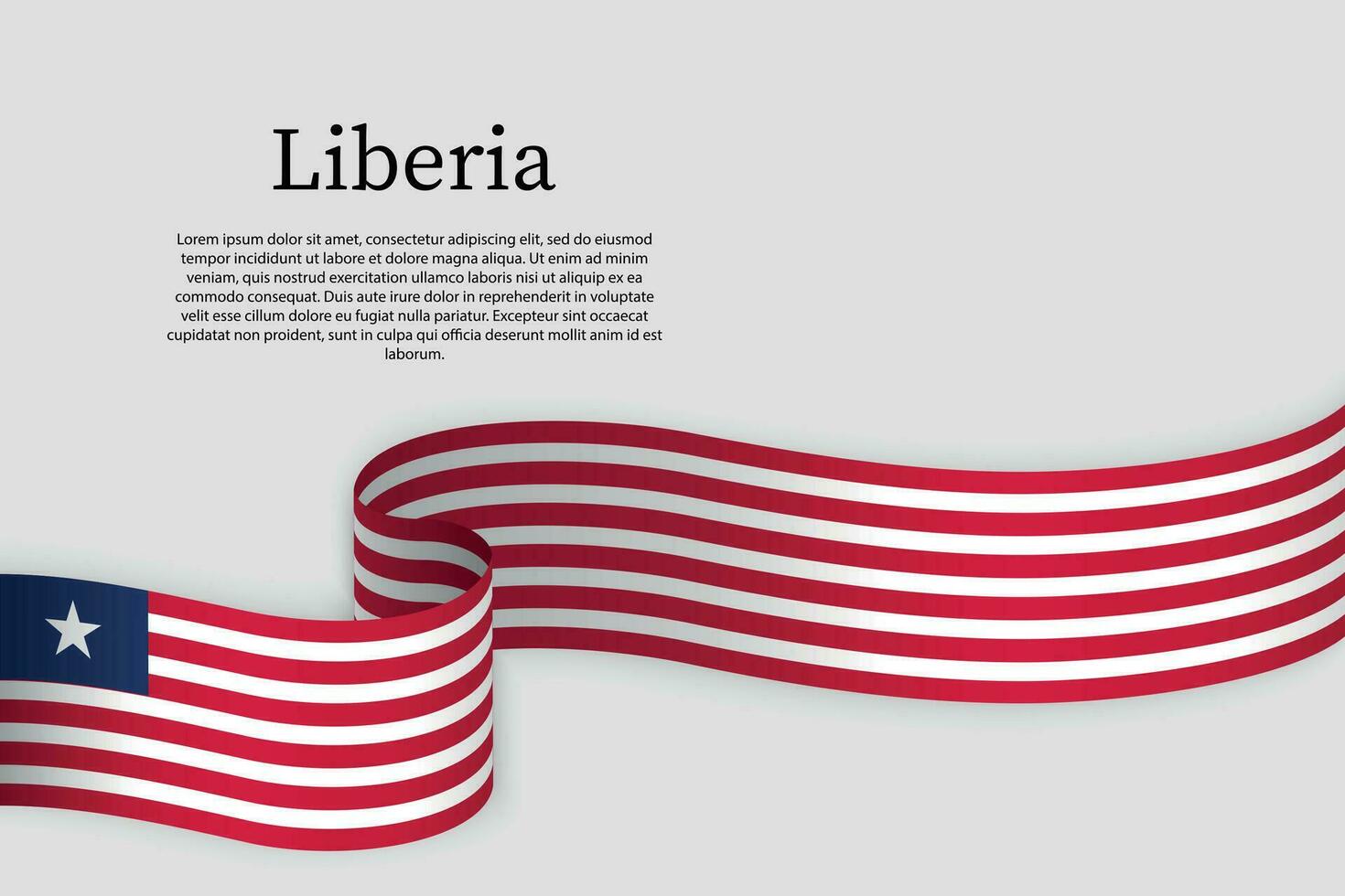 ruban drapeau de Libéria. fête Contexte vecteur