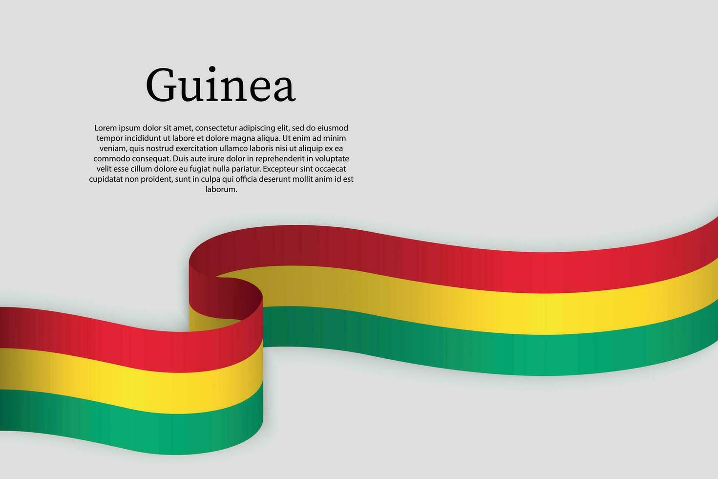 ruban drapeau de Guinée. fête Contexte vecteur