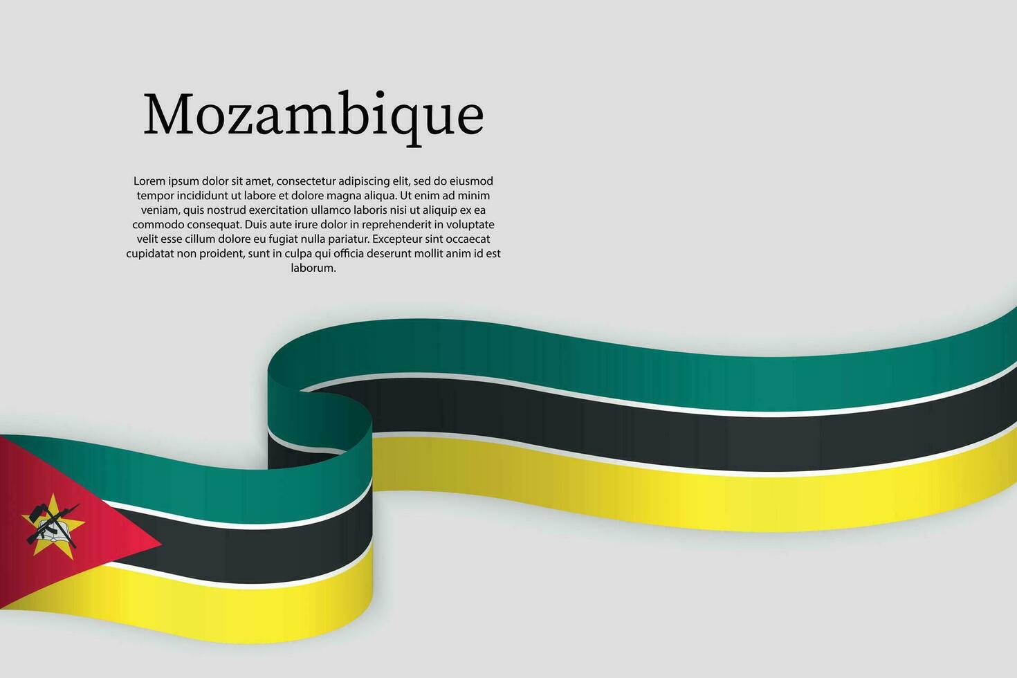 ruban drapeau de mozambique. fête Contexte vecteur