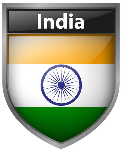 Conception d&#39;icône de drapeau pour l&#39;Inde vecteur