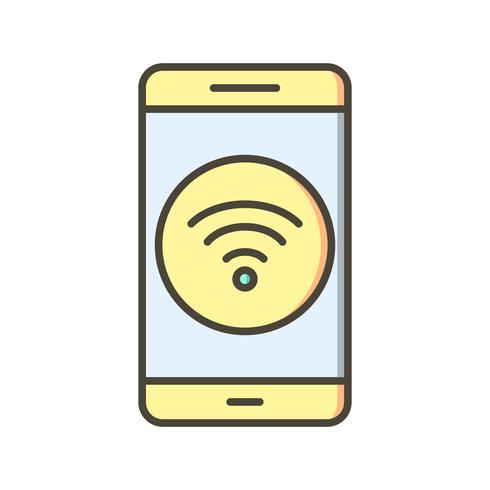 Icône de vecteur d&#39;application mobile Wifi