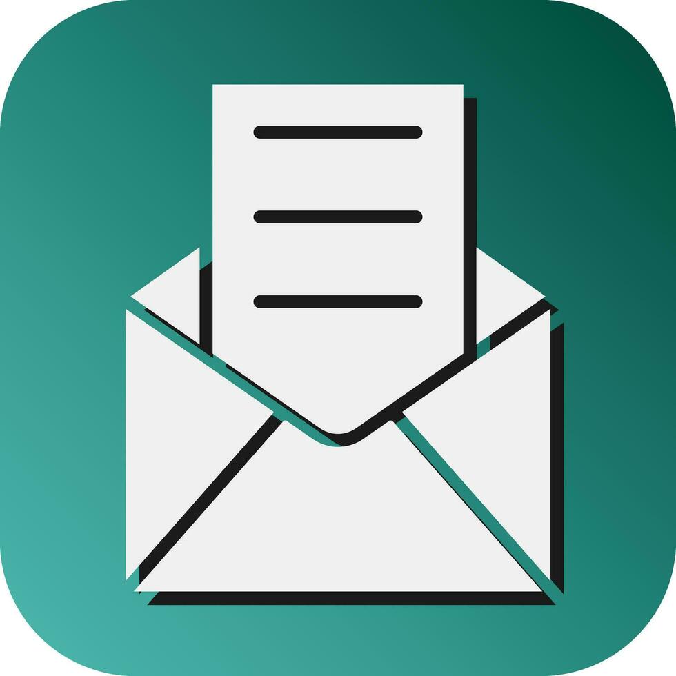 ouvert email vecteur glyphe pente Contexte icône pour personnel et commercial utiliser.