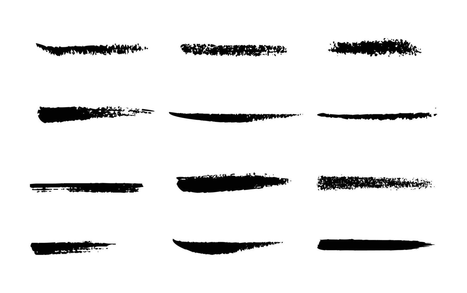 collection d'éclaboussures d'encre d'ornement. composition de traits de pinceau abstrait vectoriel noir avec éclaboussures de peinture.