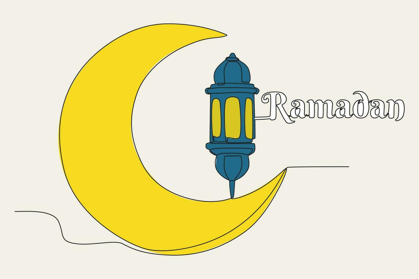 Couleur illustration de une Ramadan concept vecteur