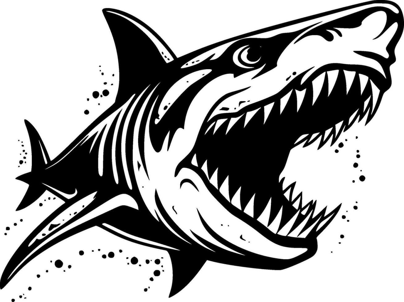 requin - minimaliste et plat logo - vecteur illustration