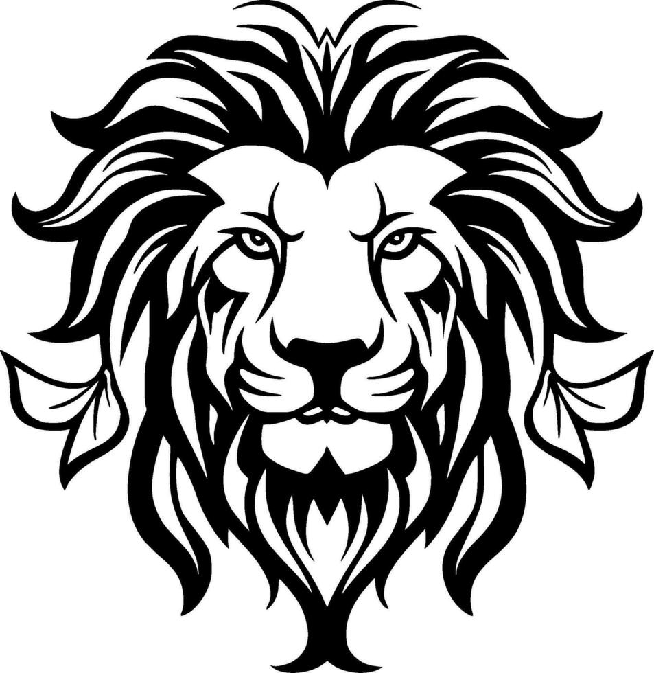 lion, noir et blanc vecteur illustration