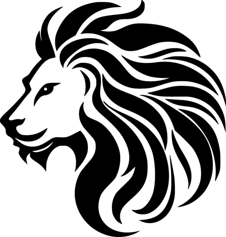 lion, noir et blanc vecteur illustration