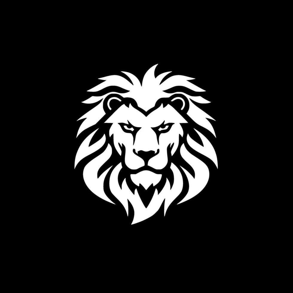 lion, noir et blanc vecteur illustration