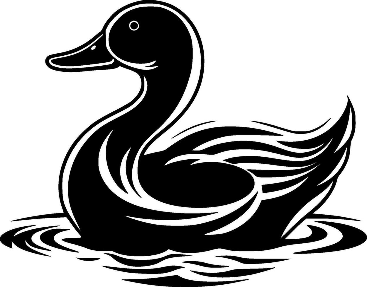 canard, noir et blanc vecteur illustration