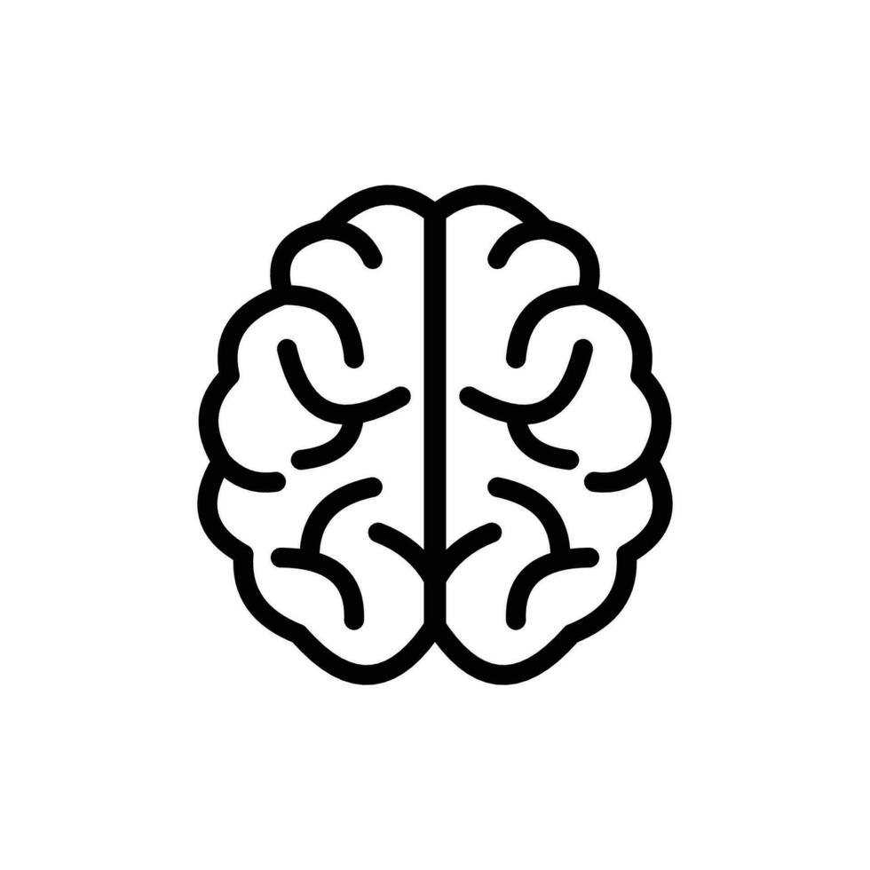 vecteur contour de Humain cerveau