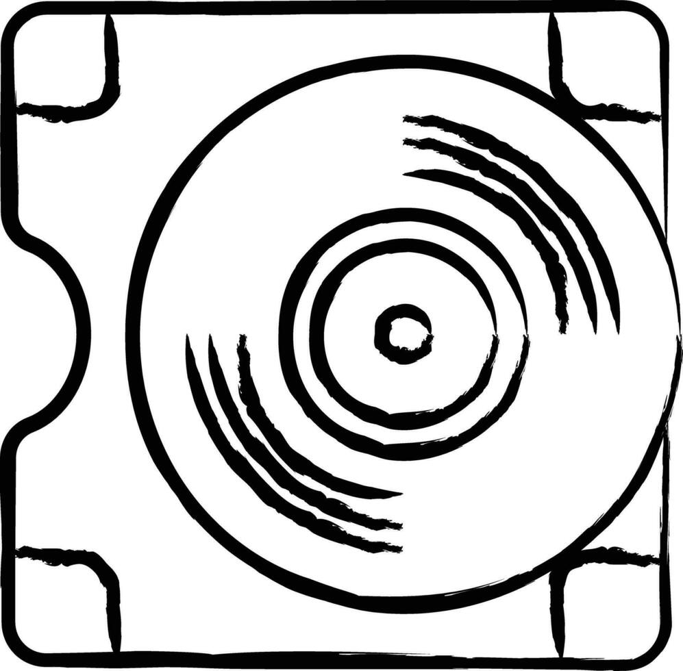 vinyle main tiré vecteur illustration