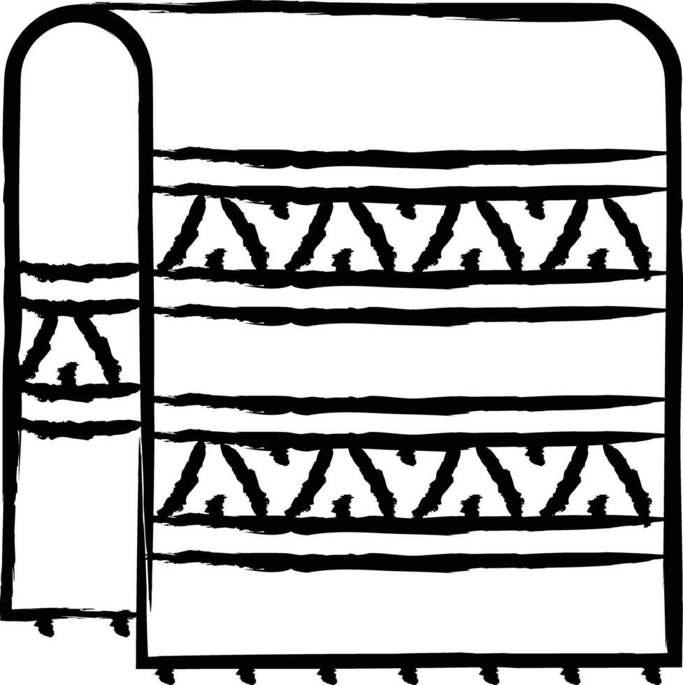 écharpe main tiré vecteur illustration