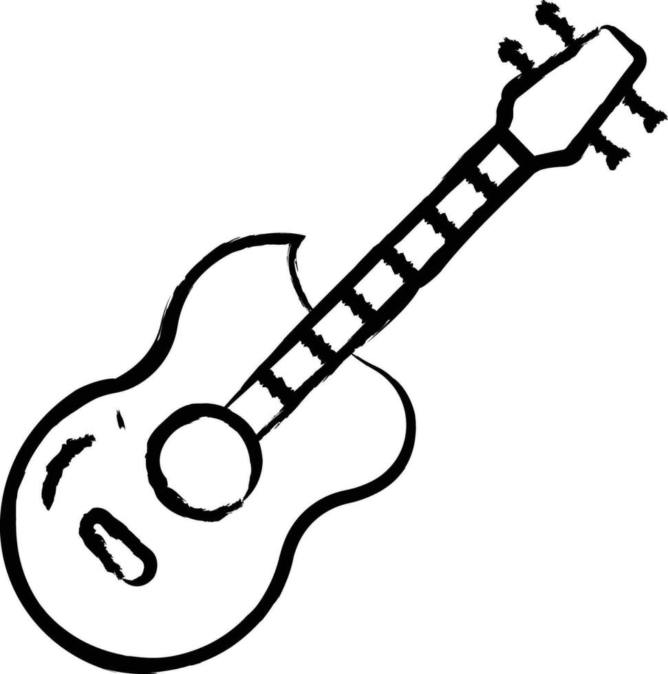 électrique guitare main tiré vecteur illustration