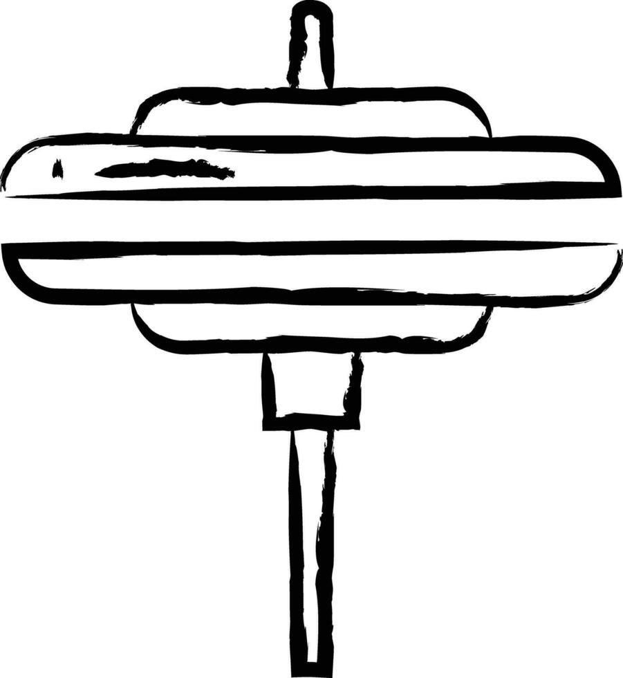 cymbales main tiré vecteur illustration