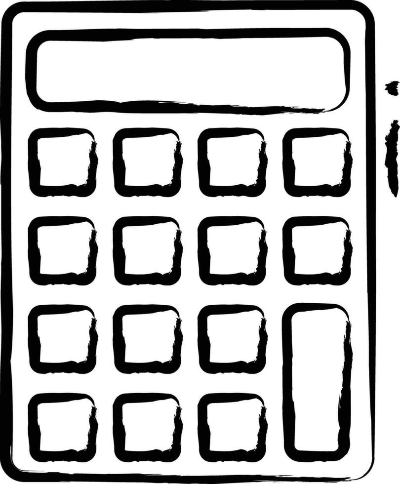 calculatrice main tiré vecteur illustration