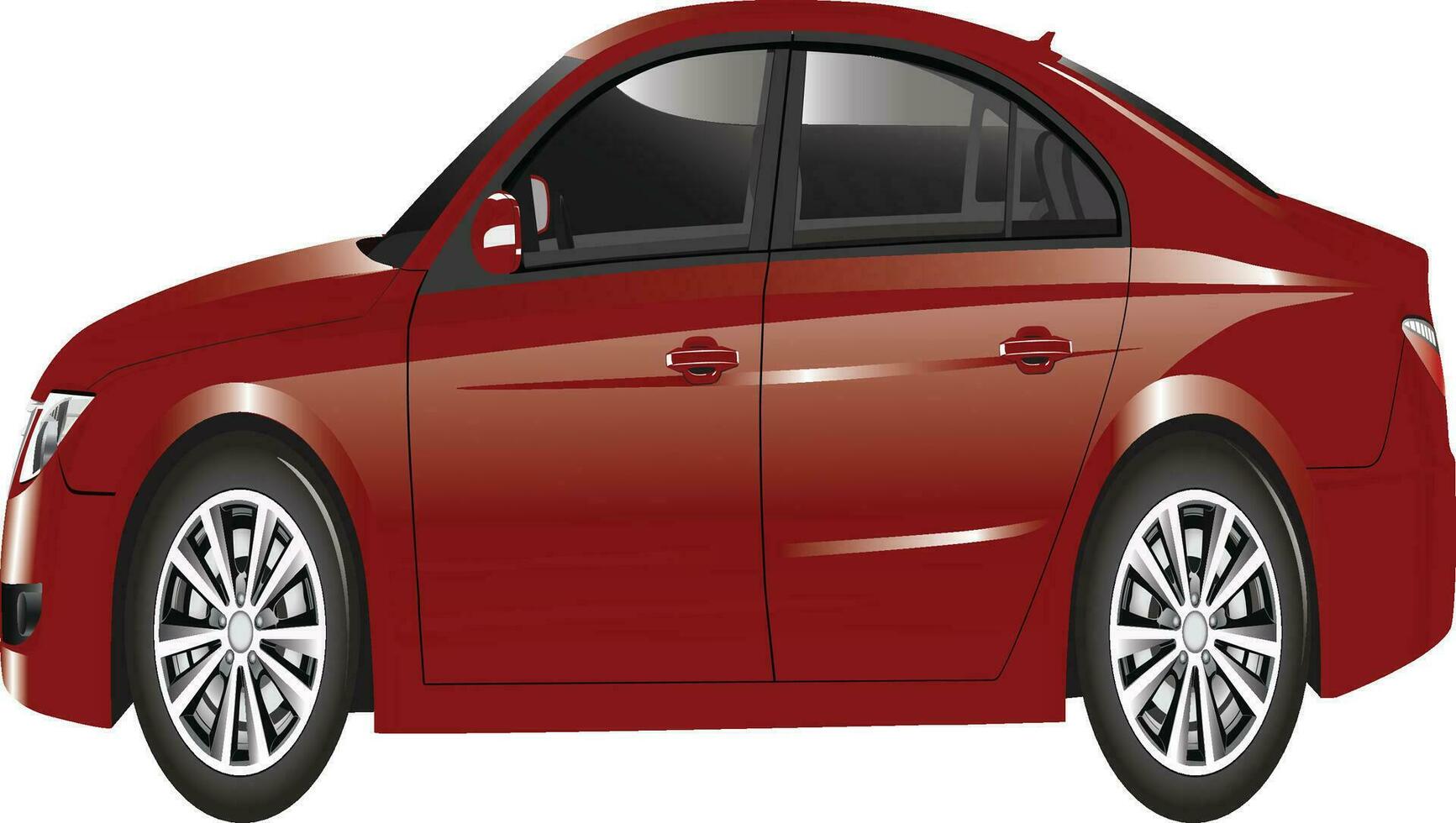 courses voiture sport, rouge classique sedan ,transport pour le transport de des biens ou les passagers plat icône, des sports bleu voiture de face vue vecteur